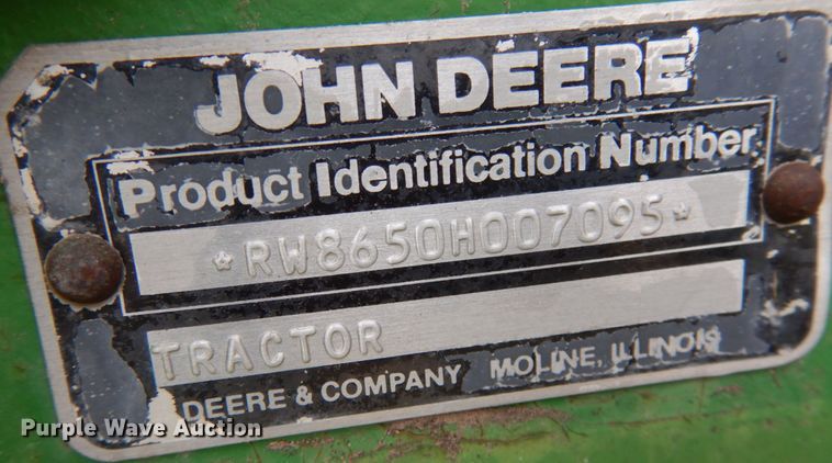 image for item JQ9331 1985 John Deere 8650  4WD tractor