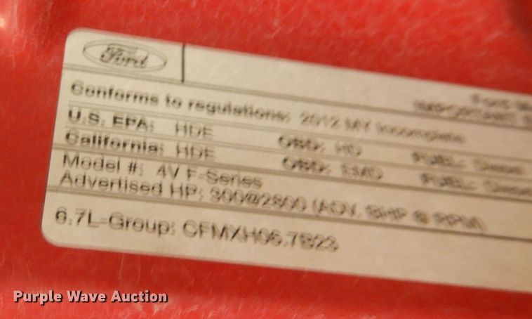 image for item JQ9334 2012 Ford F450 Super Duty  truck cab and chassis