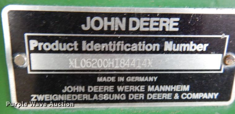image for item JQ9335 John Deere 6200L  tractor
