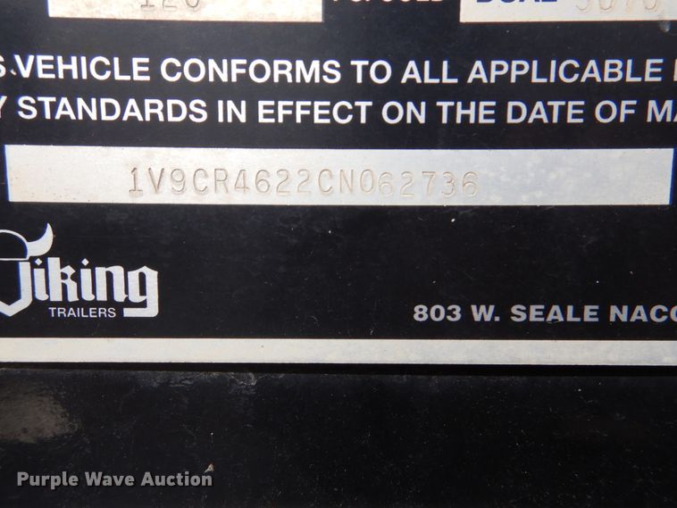 image for item DJ7300 2012 Viking VFD46P16F35T  drop deck equipment trailer