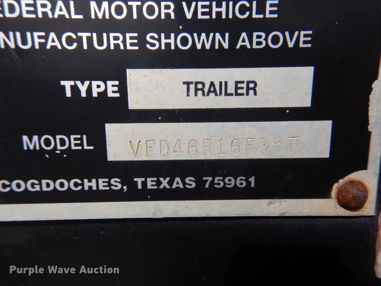 image for item DJ7300 2012 Viking VFD46P16F35T  drop deck equipment trailer