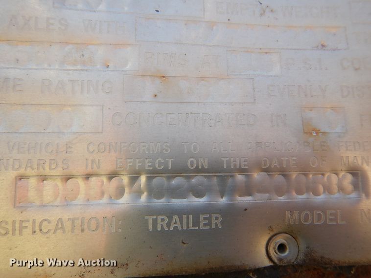 image for item DM5116 1997 Doonan  drop deck equipment trailer