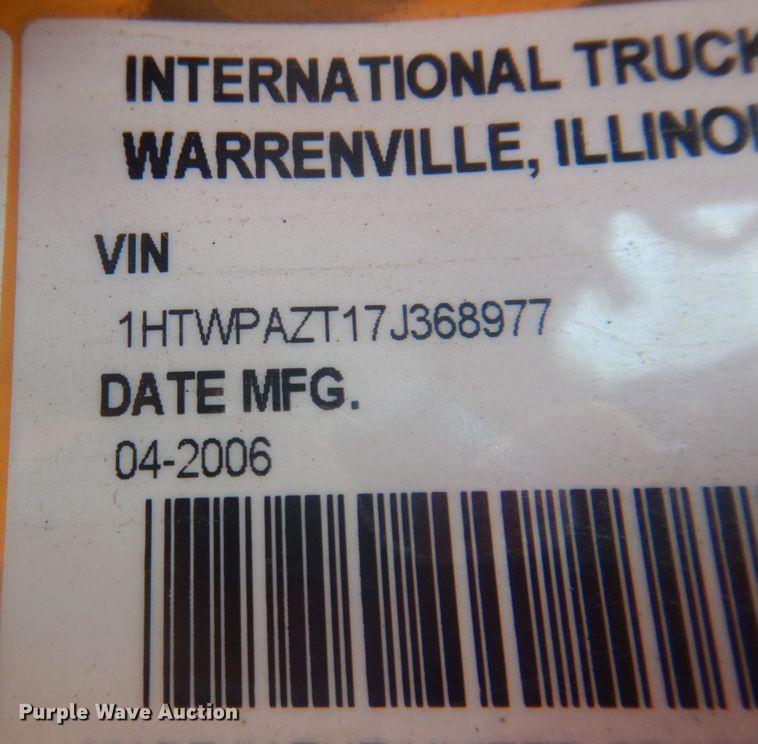 image for item DM5295 2007 International 7500  dump truck