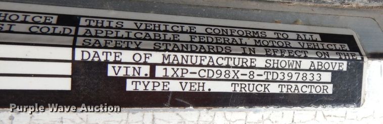 image for item HP9675 1996 Peterbilt 377  semi truck