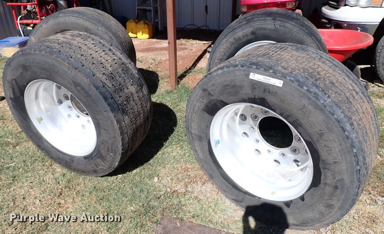 image for item IN9699 (4) 445/50R22.5 tires and wheels