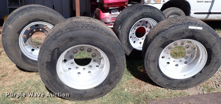 image for item IN9699 (4) 445/50R22.5 tires and wheels