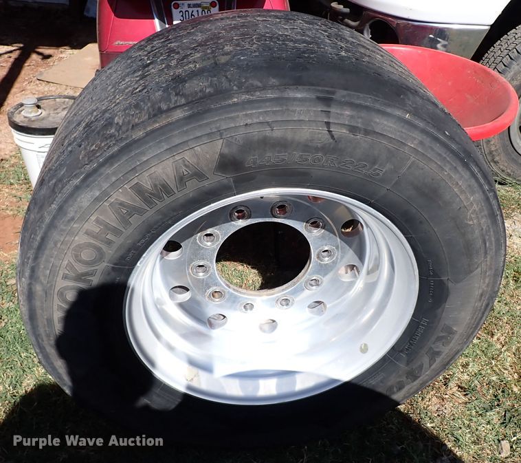 image for item IN9699 (4) 445/50R22.5 tires and wheels