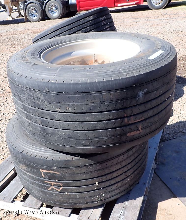 image for item IN9700 (4) 445/50R22.5 tires and wheels