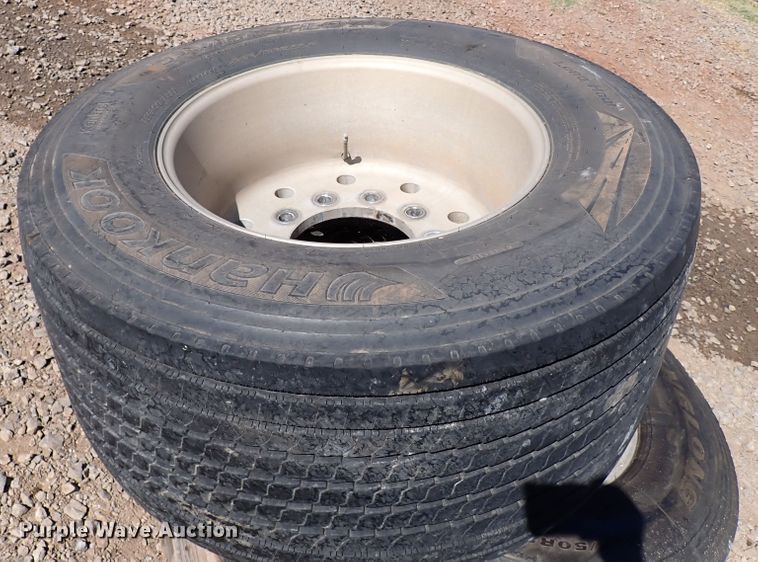 image for item IN9700 (4) 445/50R22.5 tires and wheels