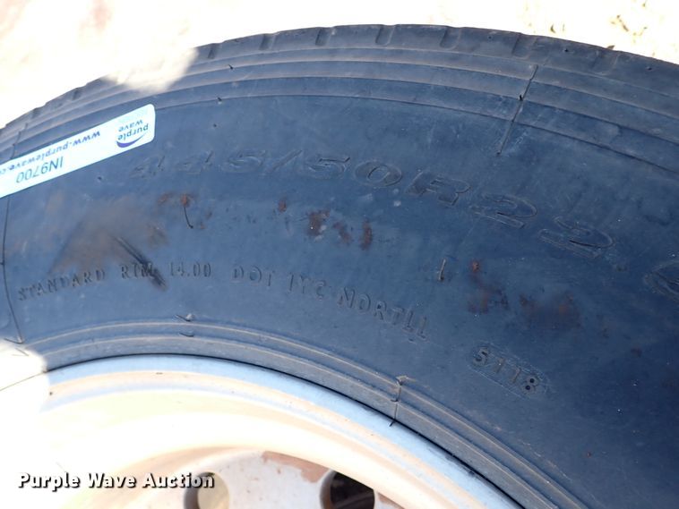 image for item IN9700 (4) 445/50R22.5 tires and wheels