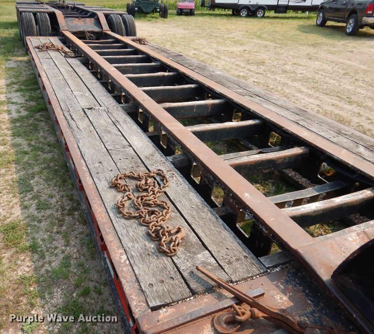 image for item IN9772 1989 Siebert 60T3A  lowboy equipment trailer