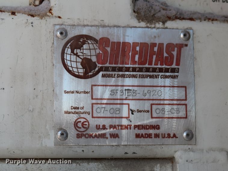 image for item JP9389 2008 Kenworth T370  paper shredder truck