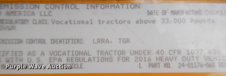 image for item JZ9840 2016 Freightliner Cascadia 125  semi truck