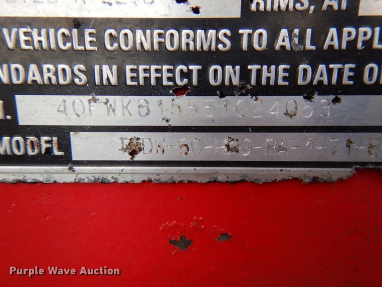 image for item KK9047 2005 Talbert  lowboy equipment trailer