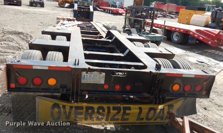 image for item KK9049 1999 Trail King HG Series T8  lowboy equipment trailer