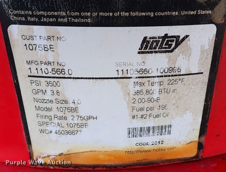 image for item DI5781 2016 Wilson  pressure washing trailer