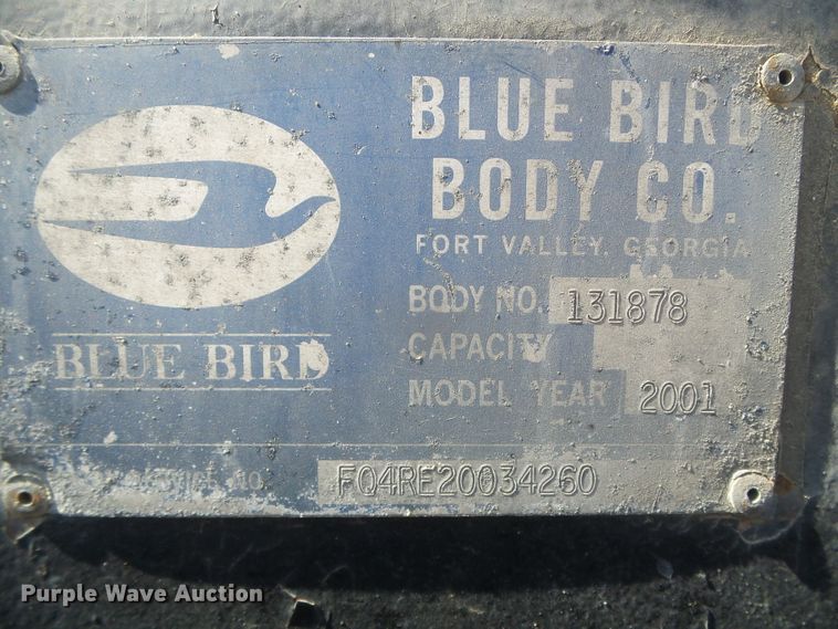 image for item DJ7509 2001 Blue Bird  coach bus