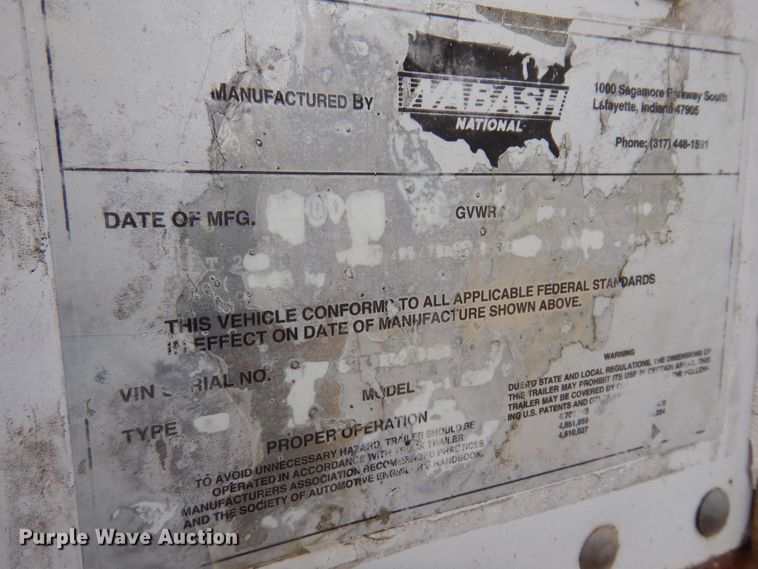 image for item DM5144 1994 Wabash  dry van trailer