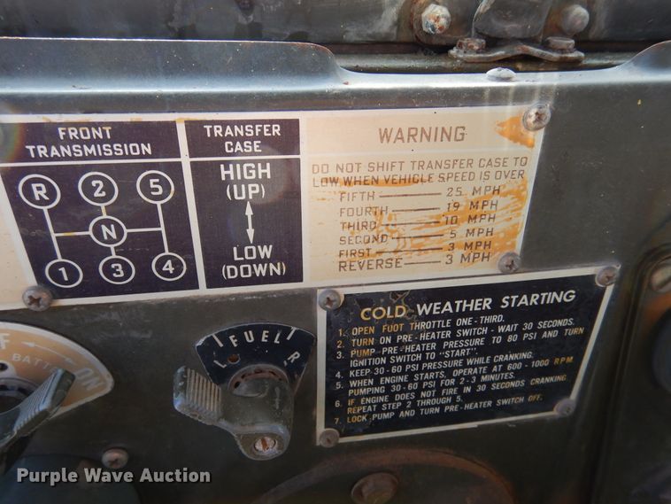 image for item DM6467 1969 Am General M810  brush fire truck