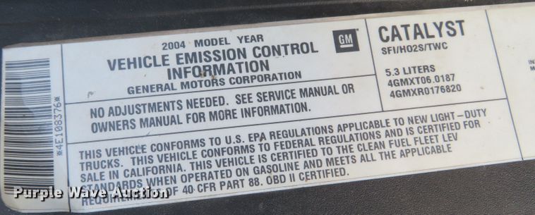 image for item DN5995 2004 GMC Sierra 1500  Ext. Cab pickup truck