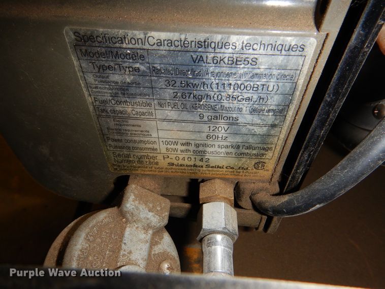 image for item EX9726 Val6 VAL6KBE5S heater