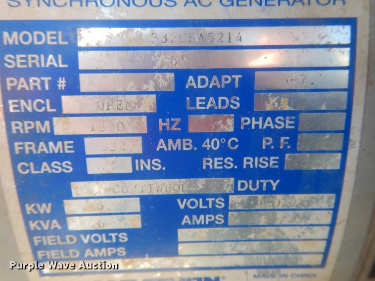 image for item HU9299 Generator