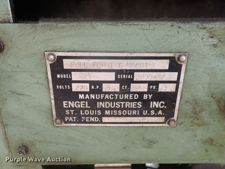 image for item IB9068 Engell 825 roll forming machine
