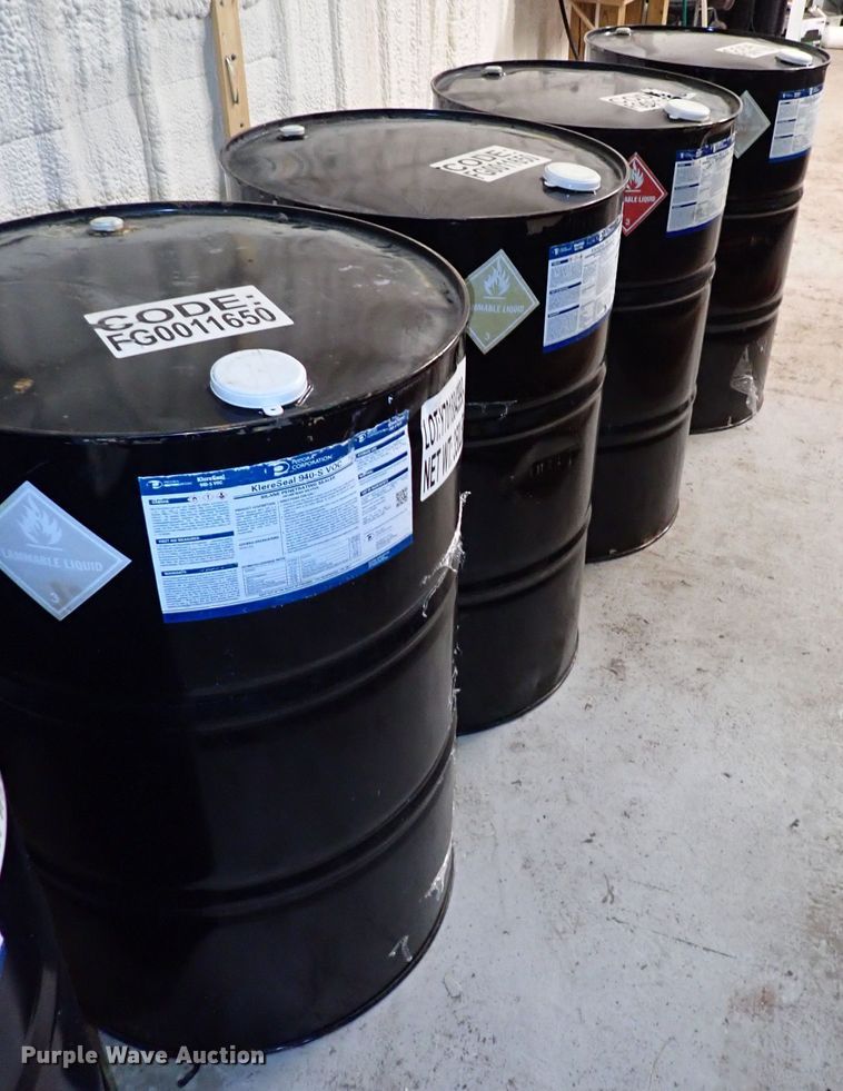 image for item IC9558 (4) 55 gallon drums of KlereSeal 940S-VOC concrete sealer