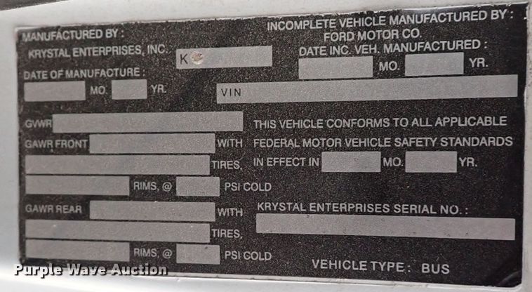 image for item IN9675 1998 Ford E450 Econoline  party bus