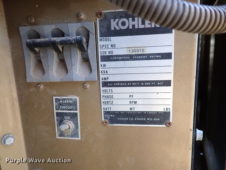 image for item IN9741 Kohler 45R0Z61  generator