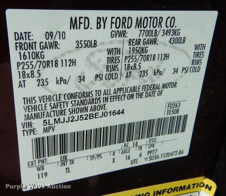 image for item JG9033 2011 Lincoln Navigator  SUV