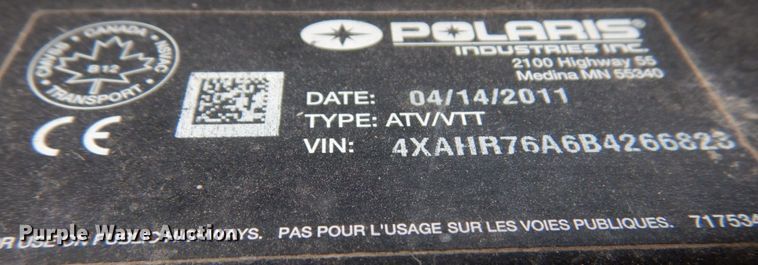 image for item JG9046 2011 Polaris Ranger 6x6  utility vehicle