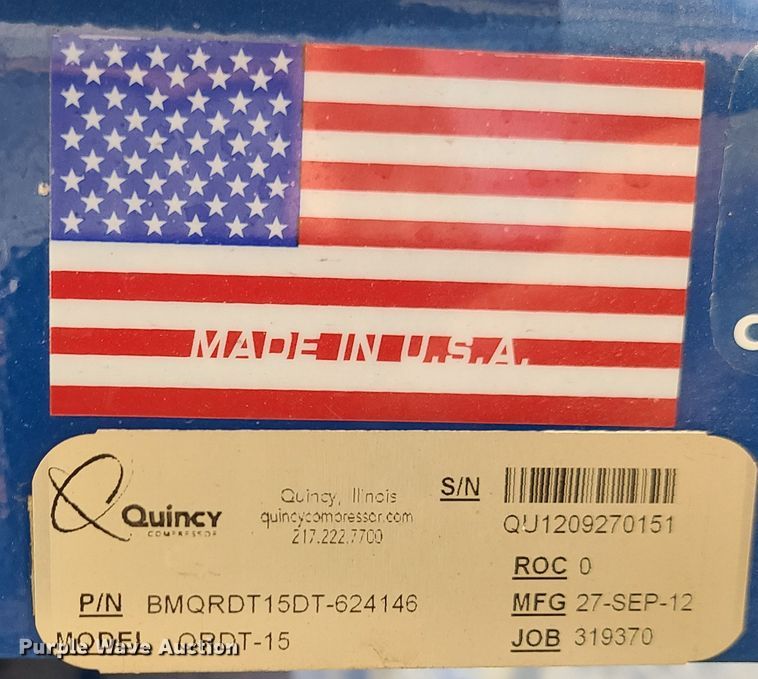 image for item JG9328 Quincy QRDT-15  air compressor