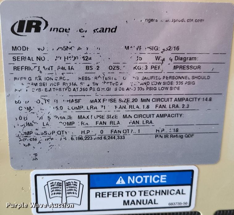 image for item JG9328 Quincy QRDT-15  air compressor