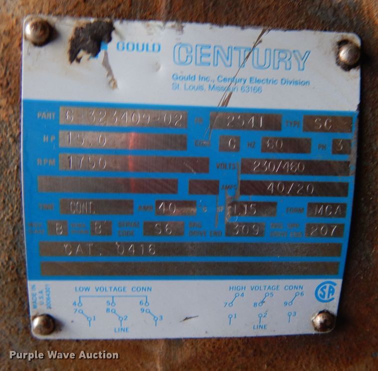 image for item JQ9343 Century  electric motor