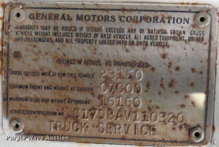 image for item JQ9510 1980 Chevrolet C70  dump truck