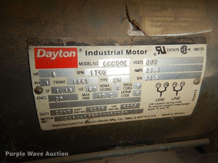 image for item JT9529 Dayton  air compressor