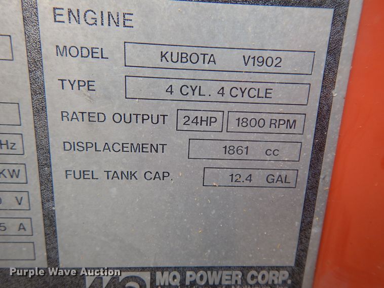 image for item KU9118 Multiquip Whisperwatt 15  generator