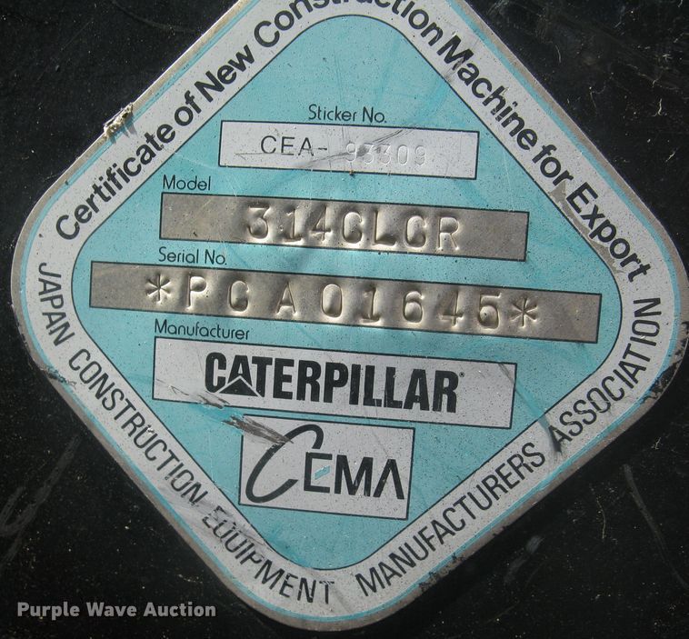 image for item DG5308 2007 Caterpillar 314C LCR  excavator