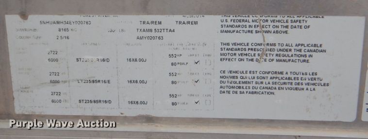image for item DH7287 2014 Forest River  enclosed cargo trailer