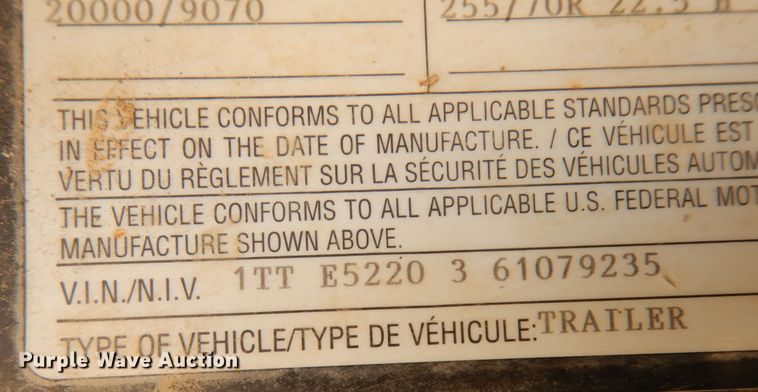 image for item DH7291 2006 Transcraft  drop deck trailer