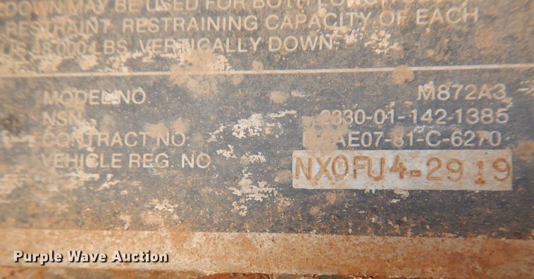 image for item DH7293 1986 M113A2 flatbed trailer