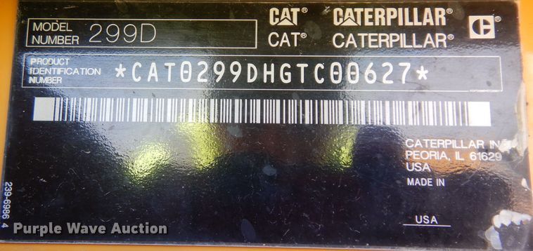 image for item DH7294 2014 Caterpillar 299D  tracked skid steer loader