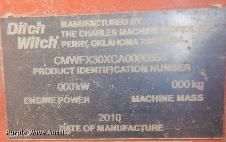 image for item DI5335 2010 Ditch Witch FX30  vacuum excavator