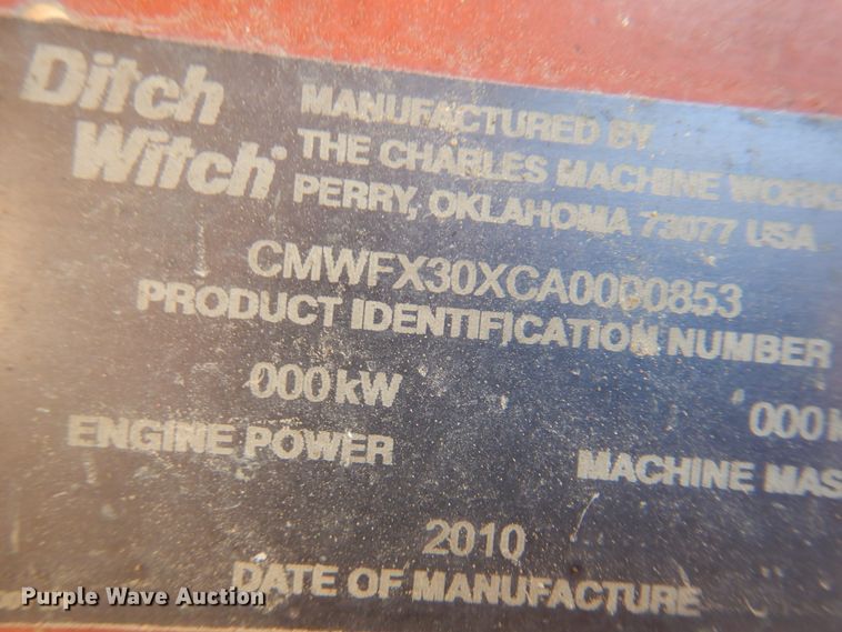 image for item DI5335 2010 Ditch Witch FX30  vacuum excavator
