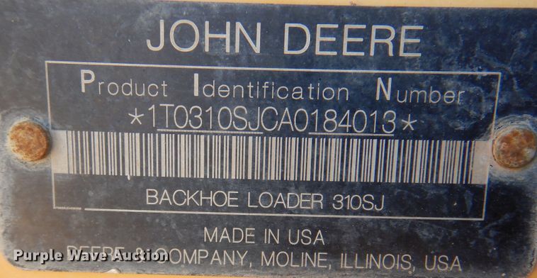 image for item DI5345 2010 John Deere 310SJ  backhoe