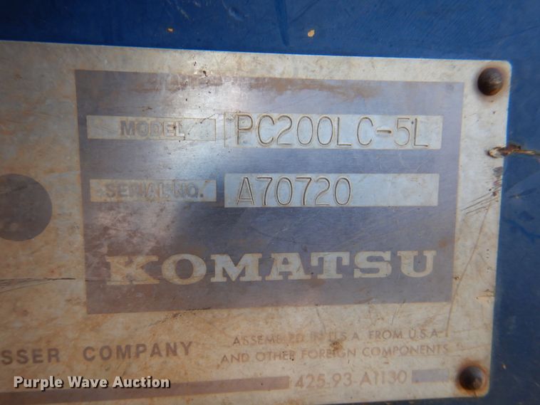 image for item DI5372 Komatsu PC200LC-5L  excavator