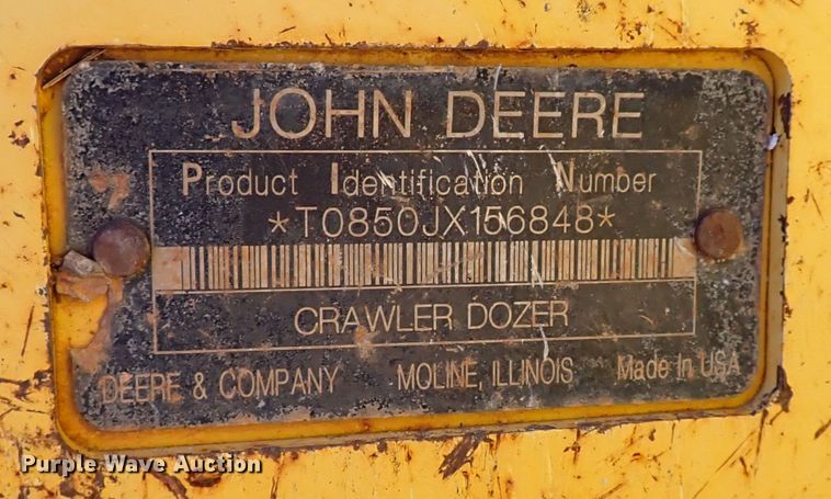 image for item DI5758 2008 John Deere 850J  dozer