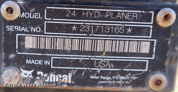 image for item DJ1985 Bobcat 24  skid steer cold planer