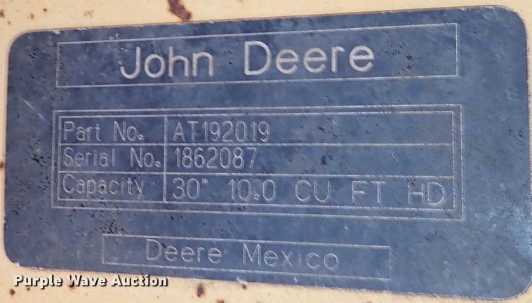 image for item DJ2244 John Deere AT192019 excavator bucket